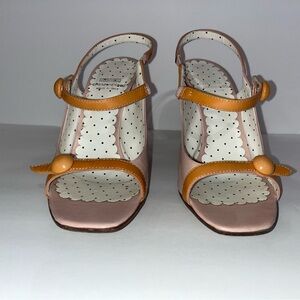 Moschino Pink and Tan Sandals